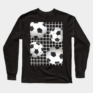 Soccer Balls On Goal Post Net Long Sleeve T-Shirt